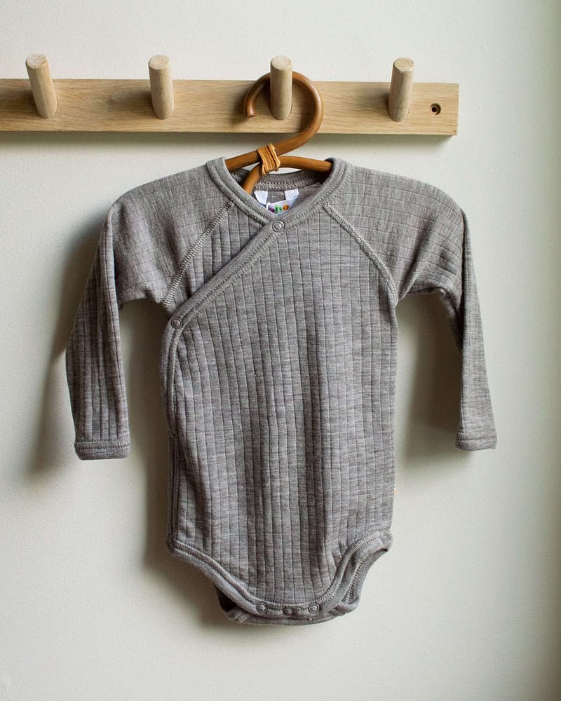 Omslagsbody - 100% Merinoull - Rib - Basic