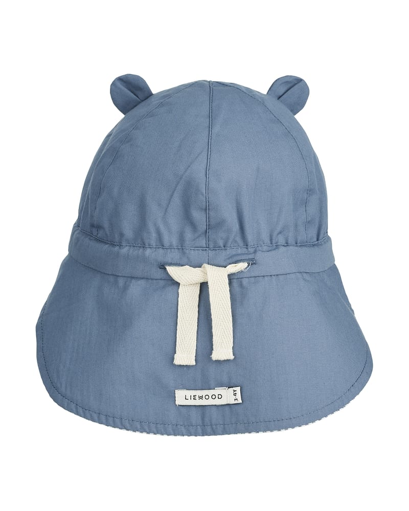 Solhatt m/ Nakkeskygge - Reversibel - Økologisk Bomull | Gorm