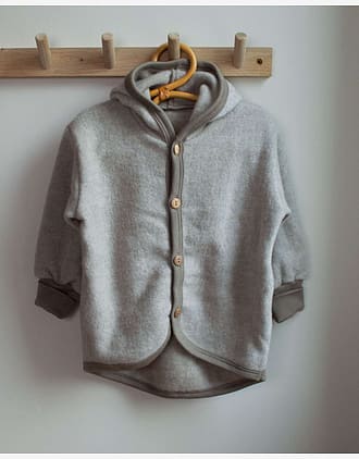 Babyjakke i ullfleece - ubehandlet ull