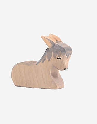 Esel - Håndlaget Trefigur | Julekrybbe Figur