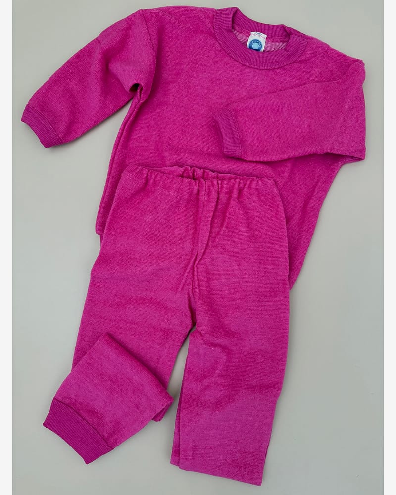 Pysjamas / Kosedress i Ullfrotte - Trøye og Bukse