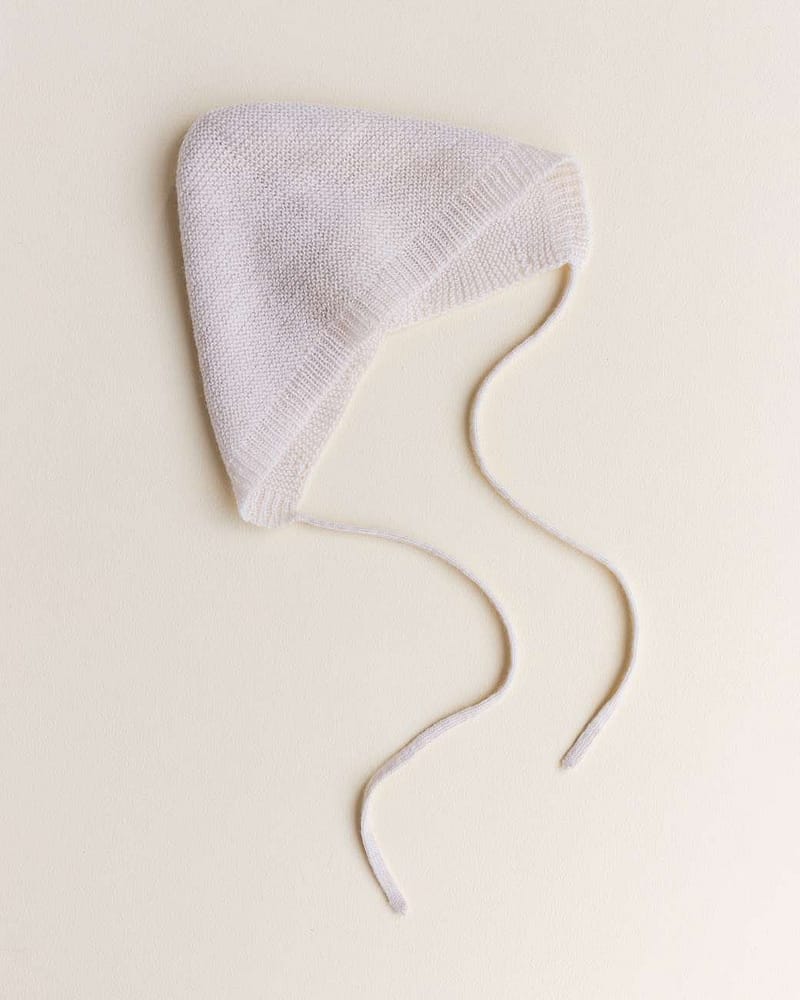 Babylue Nyfødt, 0-3mnd - 100% Merino, Ubehandlet | Bonnet Newborn, Cream