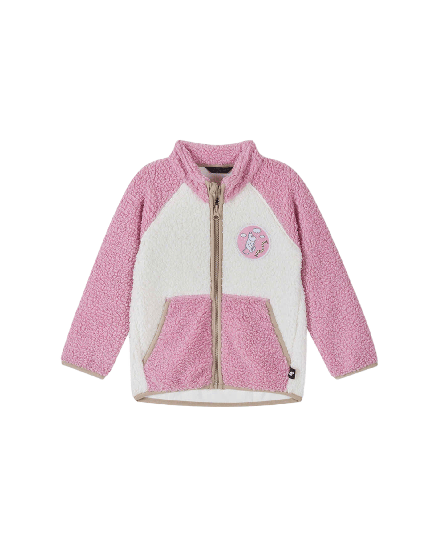 Fleecejakke Barn – 100% Resirkulert | Moomin Kramgo, Rosa Mix - Grey Pink