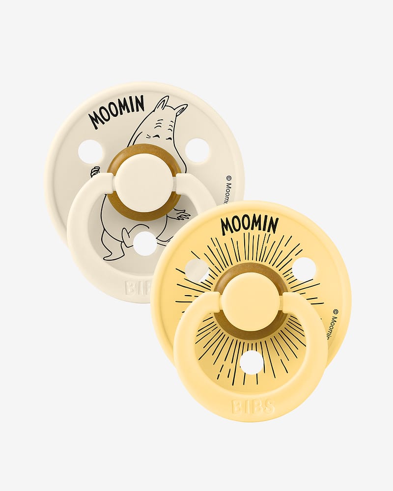 BIBS x Moomin Smokk 2pk – Rund, Naturgummi | Moomintroll