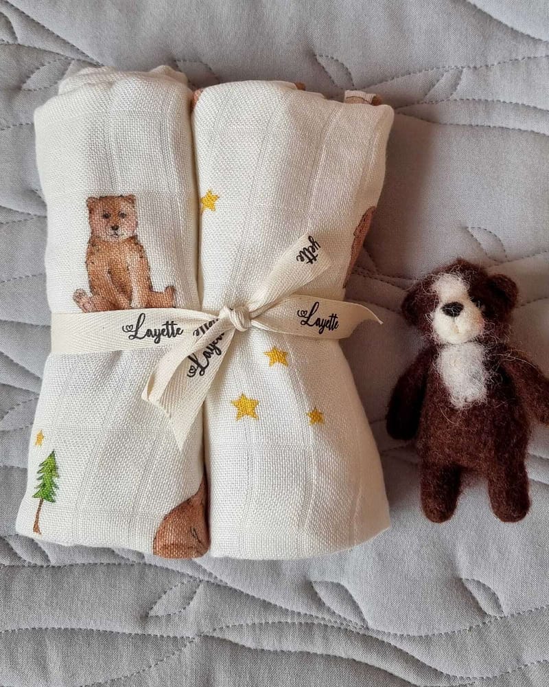 Gulpekluter 2pk - 100% Bambus - 75x75cm