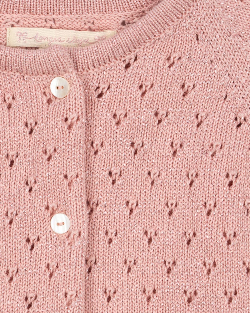 Cardigan Strikket m/ Glitter - Øko Bomull | Hannah Cardigan
