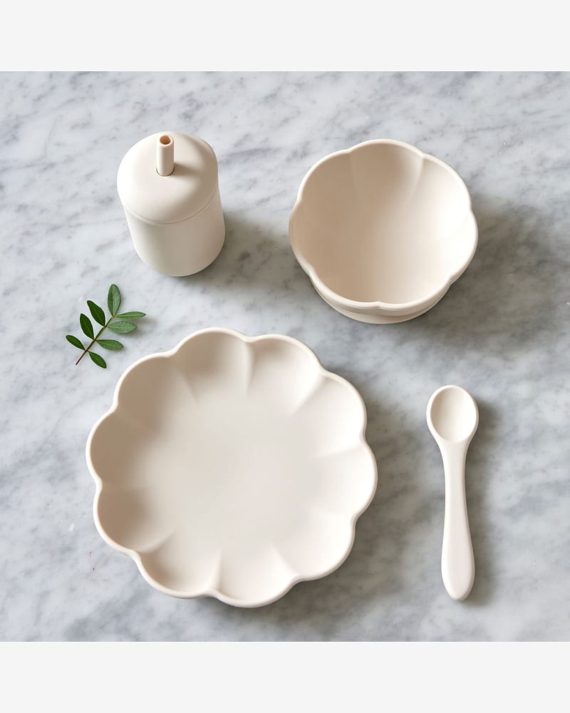 Spisesett Baby 4pk - 100% Silikon | Little Poppy Dining Set