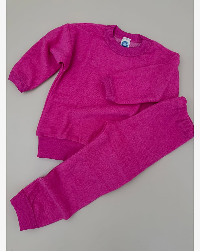 Pysjamas / Kosedress i Ullfrotte - Trøye og Bukse