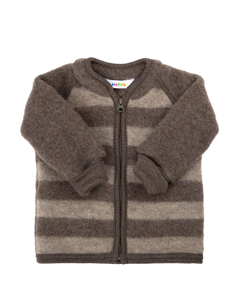 Ullcardigan i varm ullfleece M/ Glidelås - 100% Merino | Heavy Basic