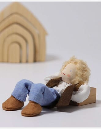 Dukke m/ fleksibel kropp - Liten 13cm - Håndlaget | Flexible Doll