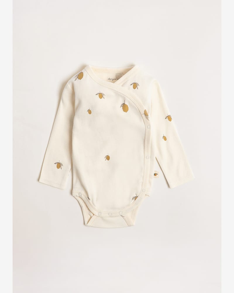 Omslagsbody Langarmet - 100% Økologisk Bomull | Newborn Body GOTS