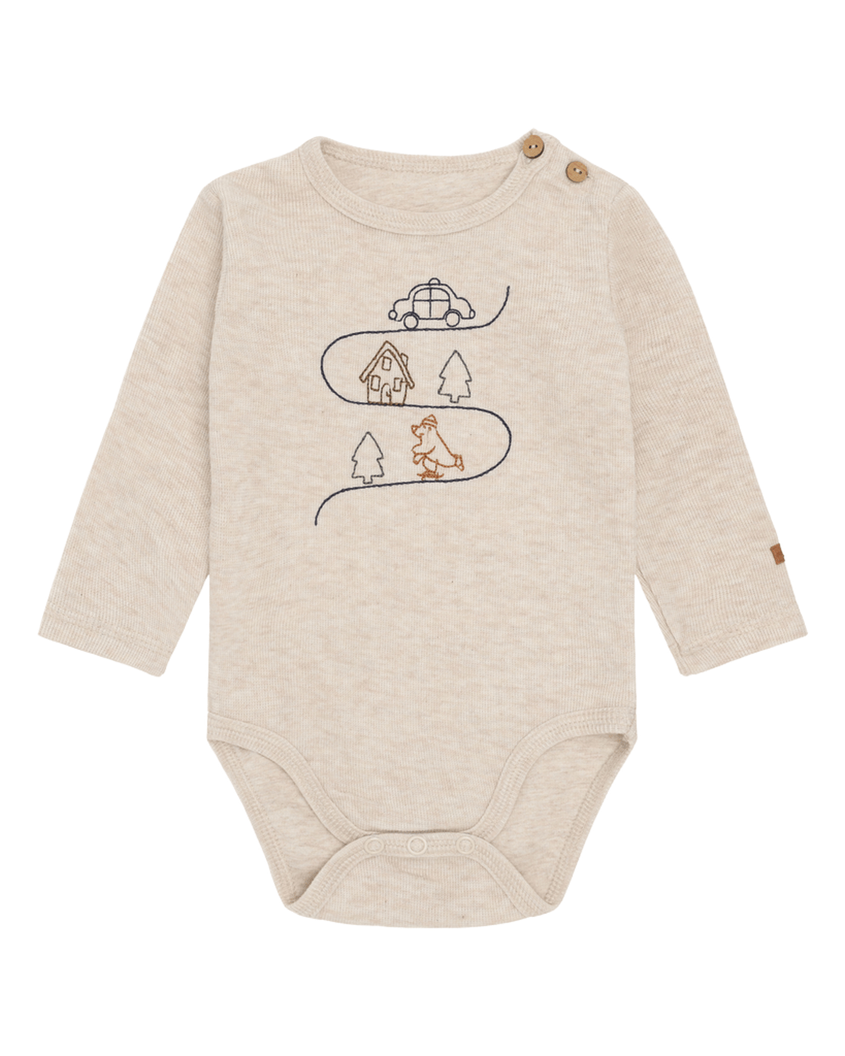 Body – 95% Øko Bomull, Beige - Wheat Melange