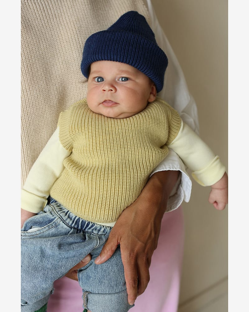 Ullvest Baby – 100% Merino, Ubehandlet Ull | Vest Harvey Baby