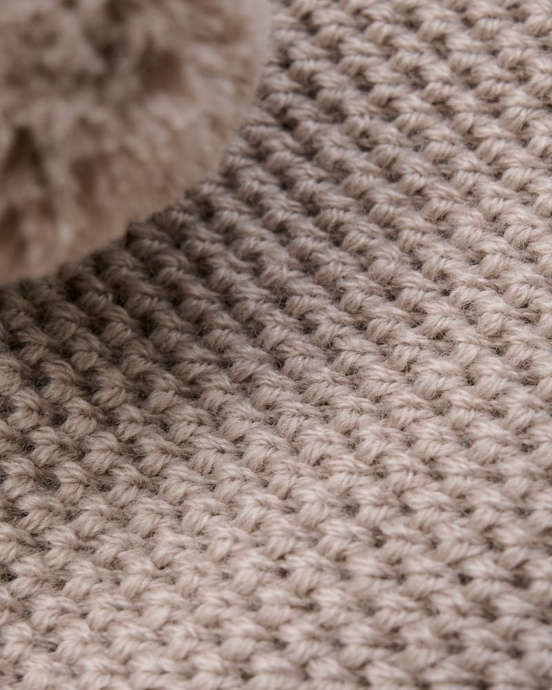 Balaclava Ull 2-Lags m/ Vindstopper | Windstopp w. Pompoms