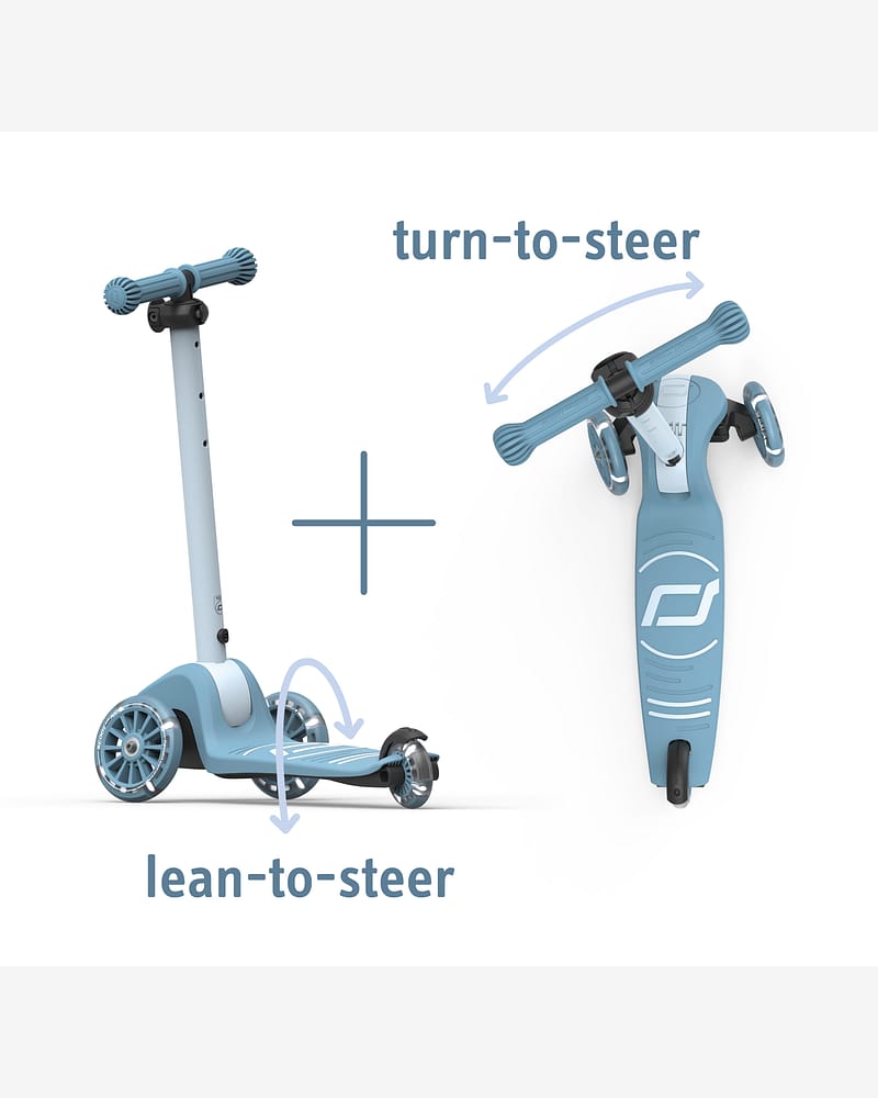 Sparkesykkel Barn 3år+ m/ LEDlys i hjul | Scoot and Ride Highwaykick 3S LED