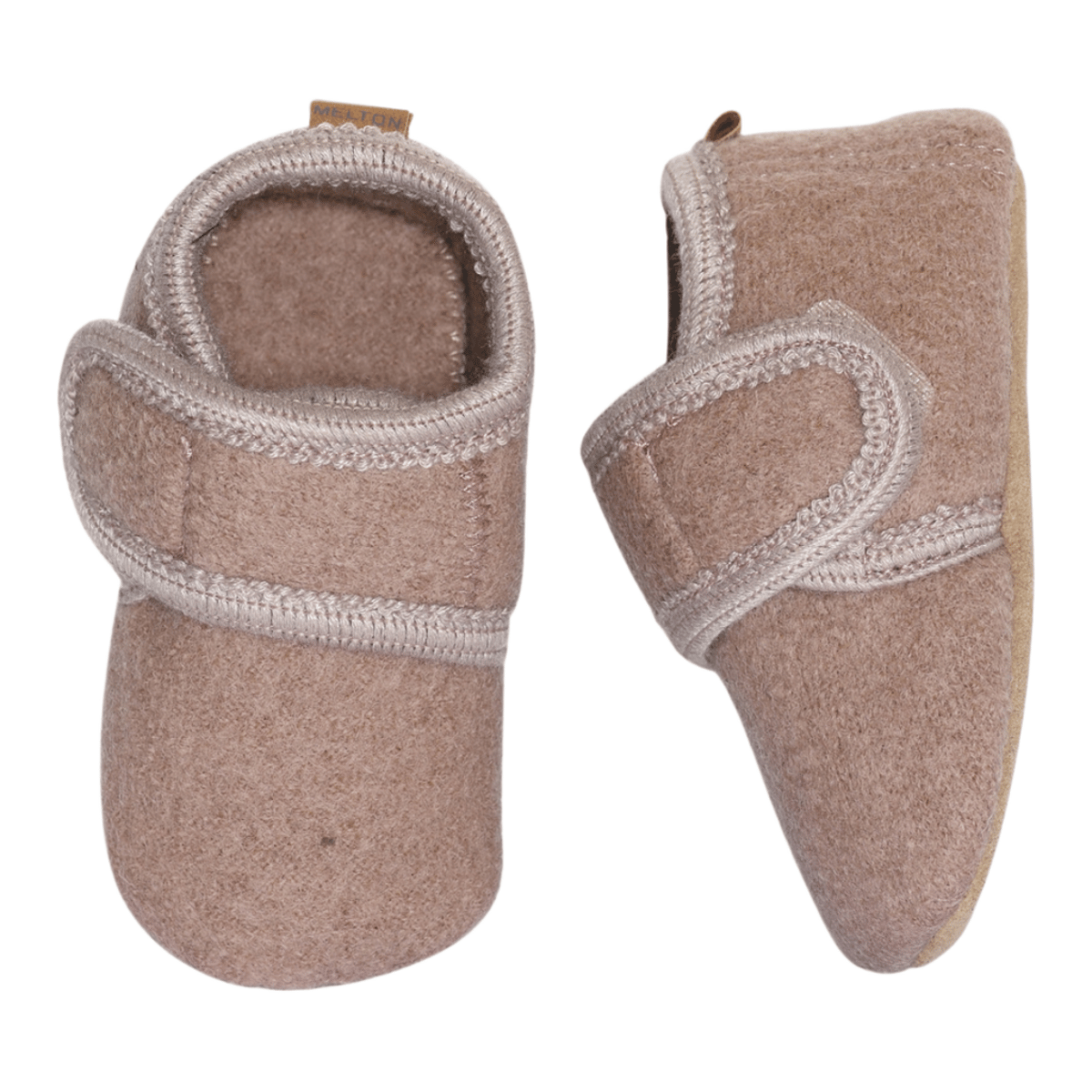 Ulltøfler Barn – 100% Ull, Skinnsåle med Godt Grep | Classic Wool Slippers, Rosa - Fawn