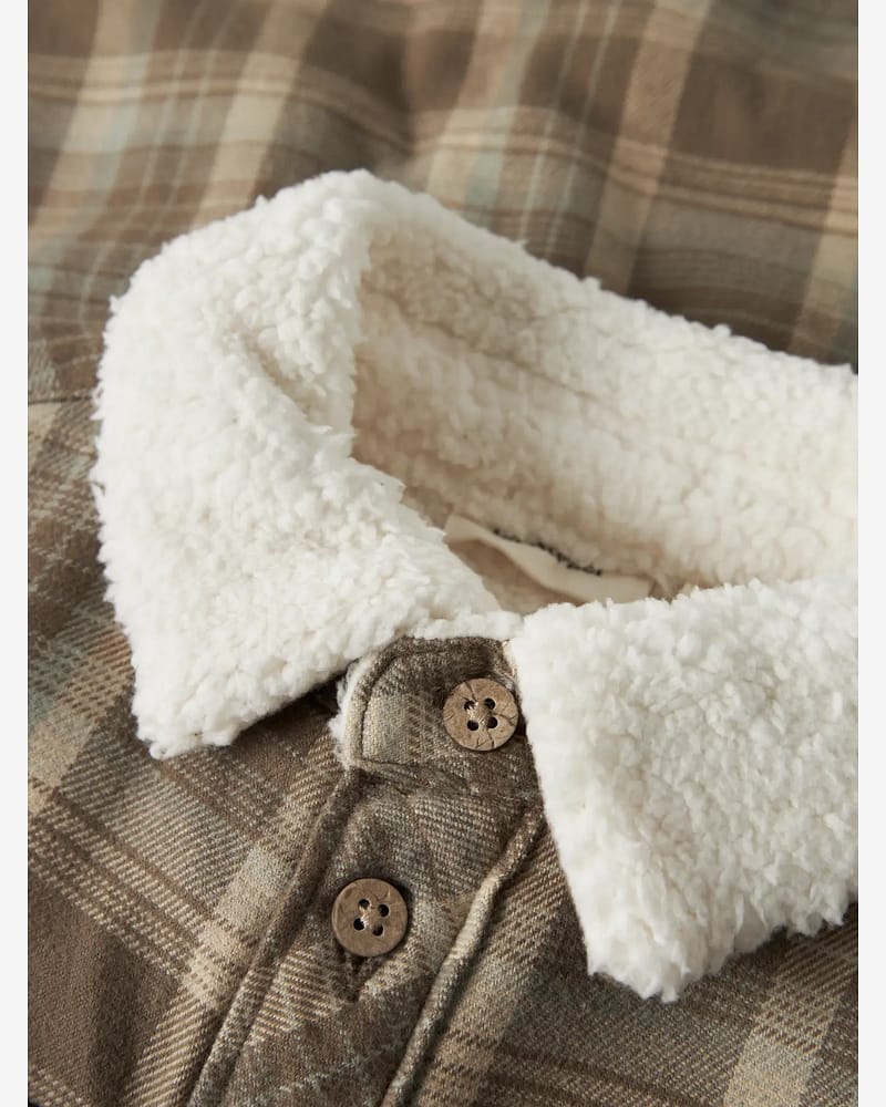 Fleece Jakke Barn - 100% Øko Bomull | NMMTAVOR LS LOOSE SHIRT LIL