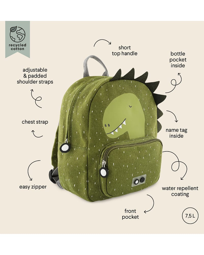 Ryggsekk til Barnehage - 7,5L | Vanntett Stoff