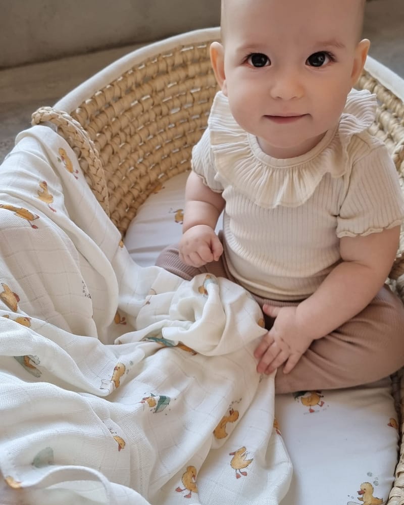 Swaddle / Svøpeteppe - 100% Øko Bambus - 120x120cm