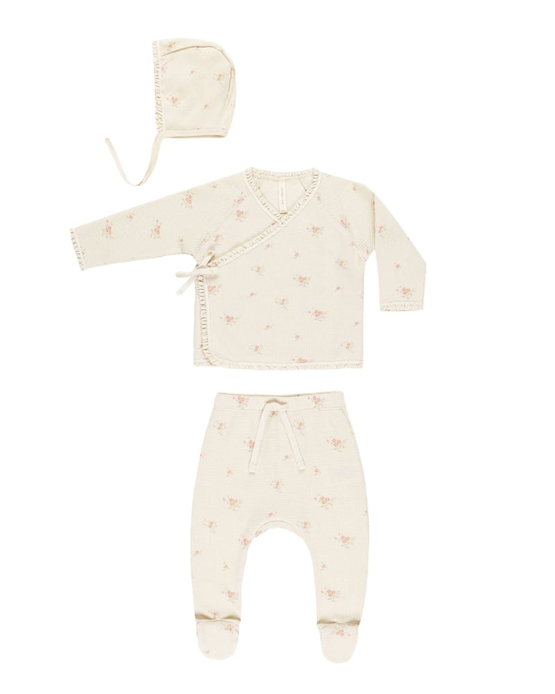 Hentesett Baby 3pk m/ Vaffelstruktur - 100% Øko Bomull | Take Home Set