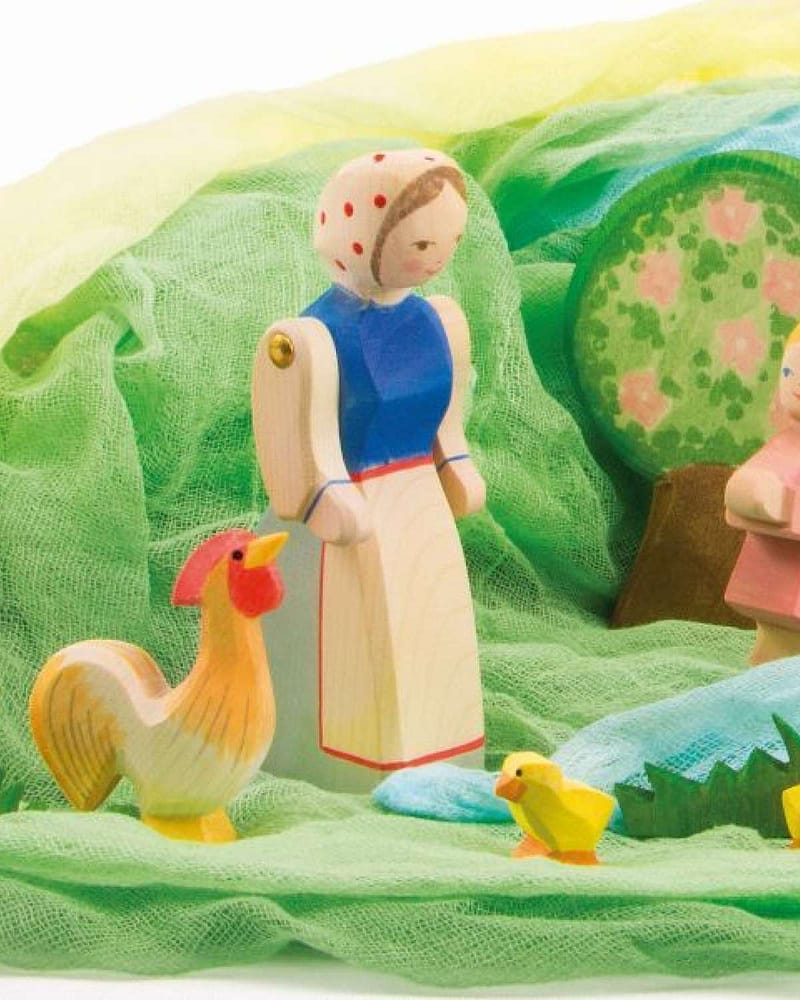 Kylling - Håndlaget Trefigur | Bondegård Leke