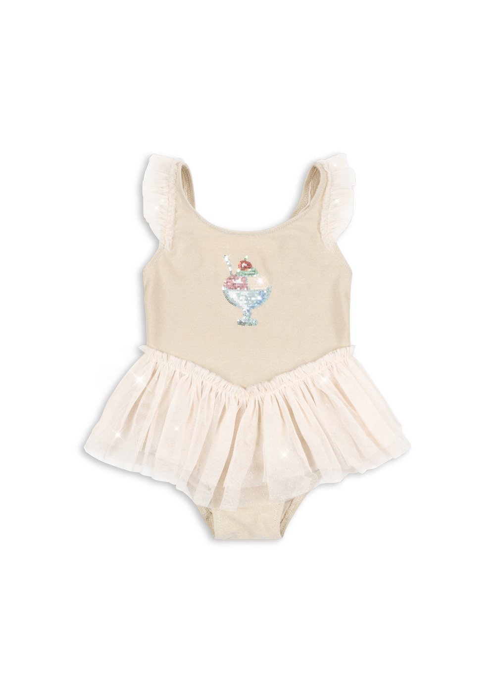 Badedrakt med Skjørt og Glitter – Badetøy | Amandine Swimsuit, Glitter - Rosewater
