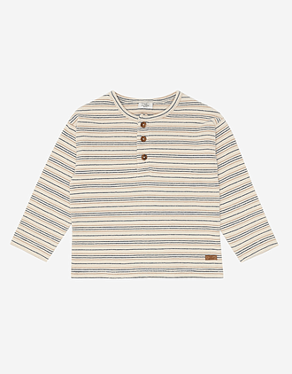 Genser m/ Knappestolpe - Terry Øko Bomull | HCSune Knitted stripe