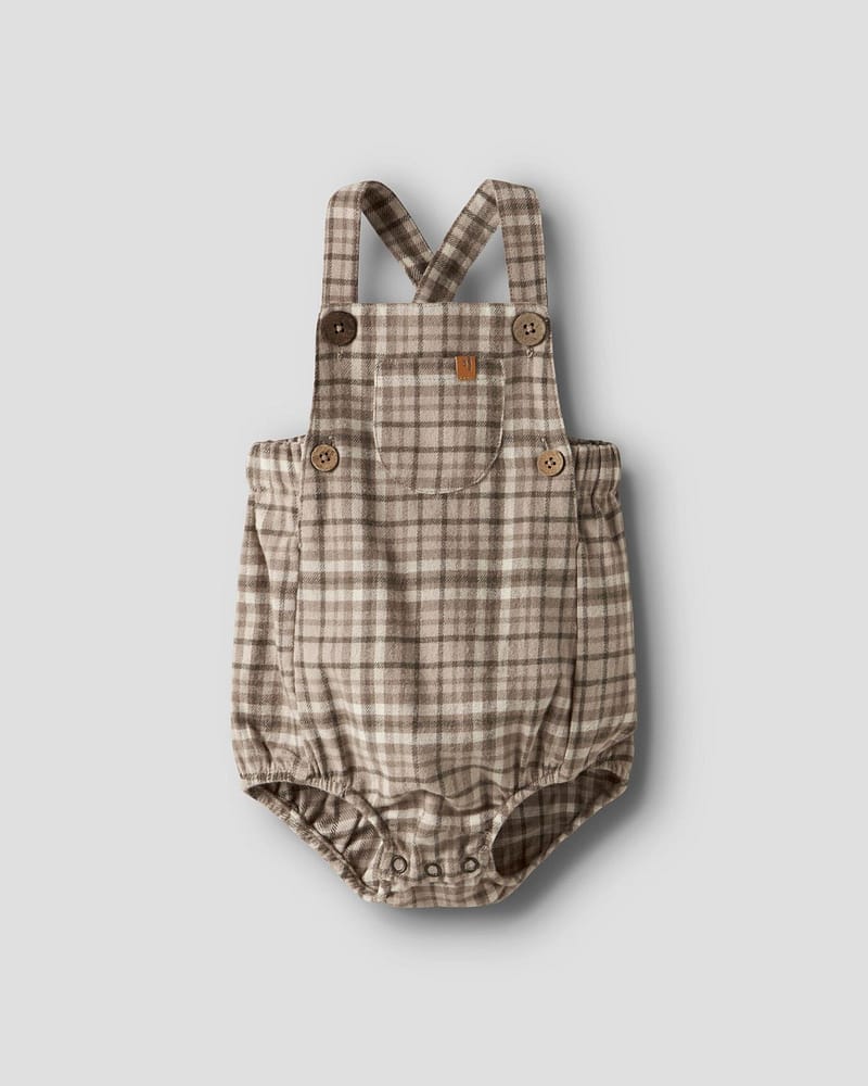 Romper Baby - Vevd Twill, Øko Bomull | REBEL LOOSE ROMPER LIL