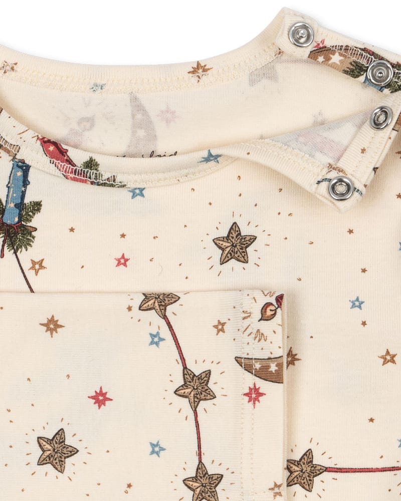 Pysjamas Baby - Body og Bukse - Øko Bomull | Julepysj Basic Body/Pants Set