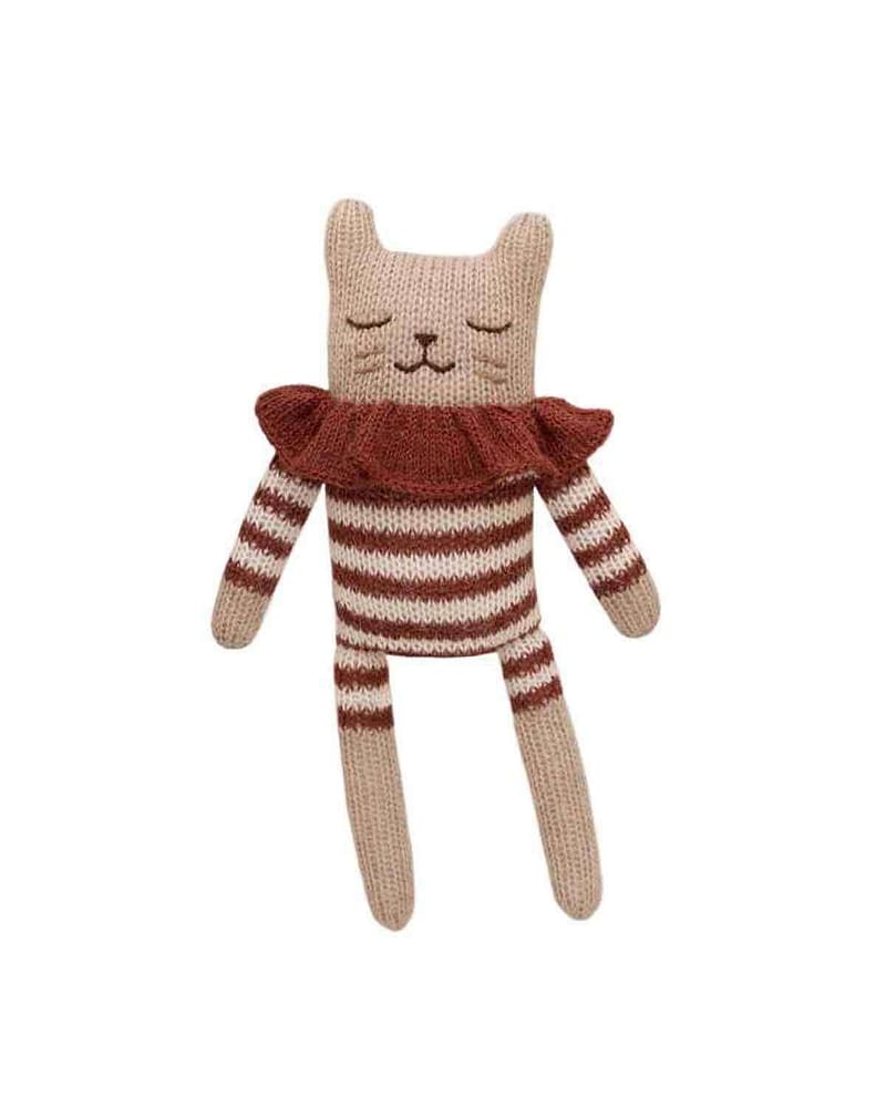 Kosebamse - Håndstrikket Alpakkaull - Unik Nyfødtbamse