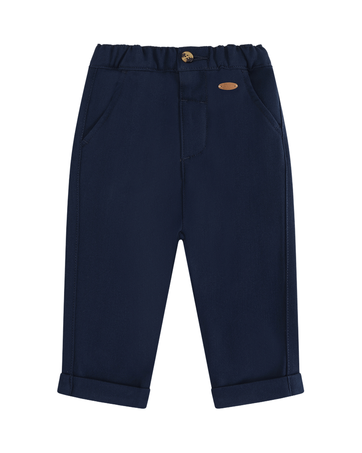 Bukse Baby – Vevd Twill Penbukse | HCTimon Classic, Marineblå - More Navy