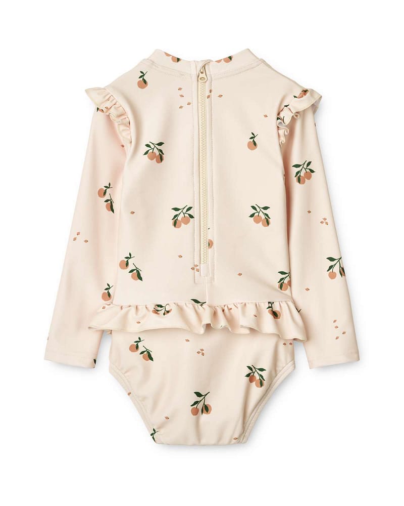 Badedrakt med Armer og Volanger - UV drakt UPF 40+ | Sille