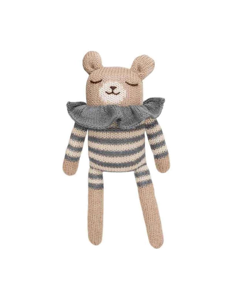 Kosebamse - Håndstrikket Alpakkaull - Unik Nyfødtbamse