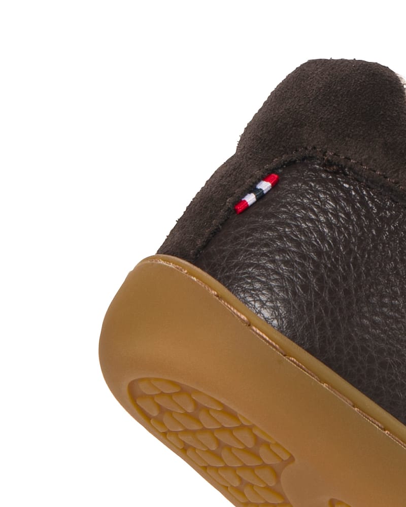 Viking Barfotsko i Skinn m/ Fôr i Filtet Ull - Gode Første Sko | Alv Rena Barefoot Warm 2V