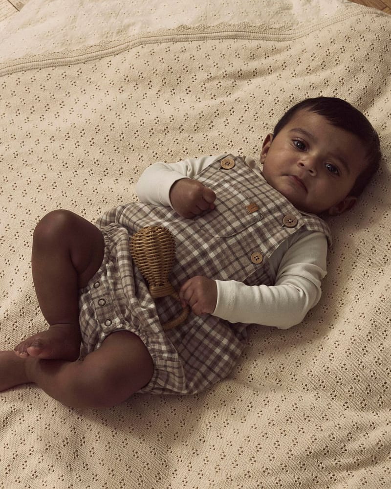 Romper Baby - Vevd Twill, Øko Bomull | REBEL LOOSE ROMPER LIL