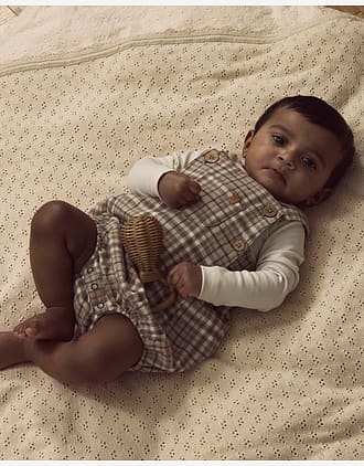 Romper Baby - Vevd Twill, Øko Bomull | REBEL LOOSE ROMPER LIL