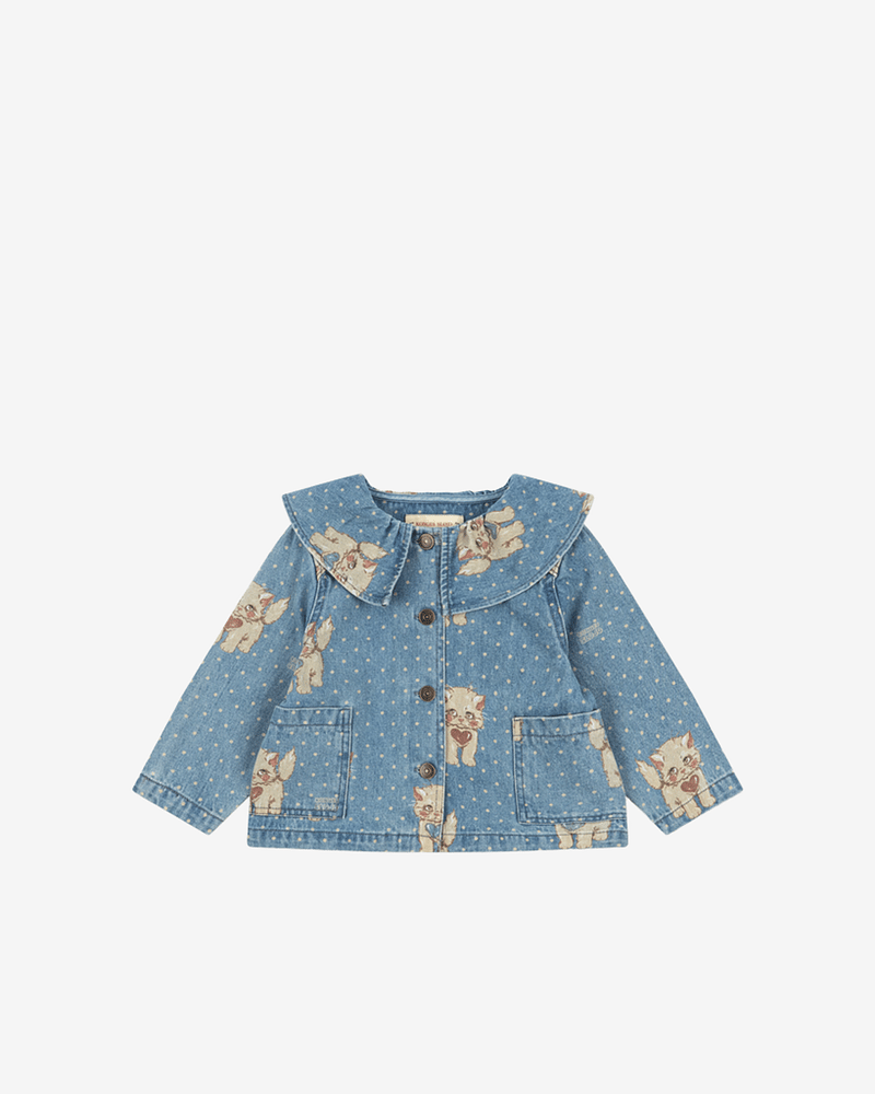 Denim Jakke M/ Print - Øko Bomull | Magot Collar Jacket GOTS