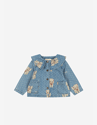 Denim Jakke M/ Print - Øko Bomull | Magot Collar Jacket GOTS