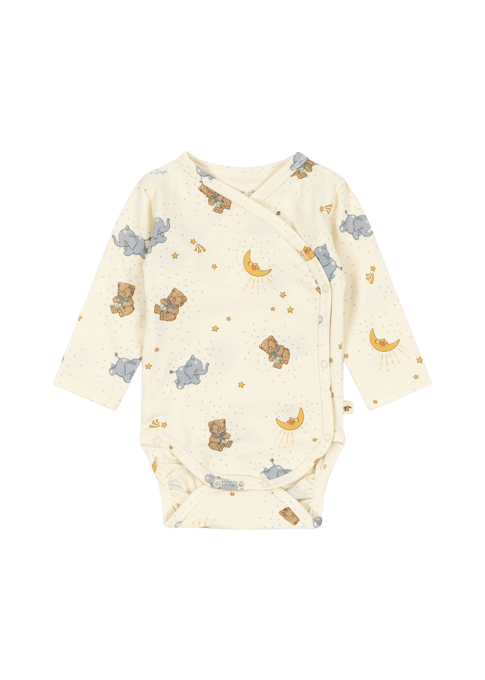 Omslagsbody Langermet – Øko Jersey | Basic Long Sleeve Newborn Body, Cucciolo