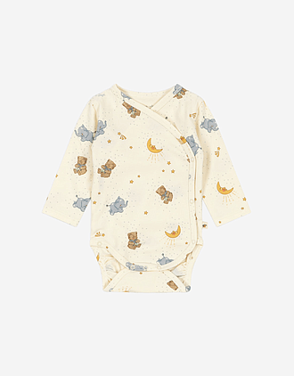 Omslagsbody Langermet - Øko Jersey | Basic Long Sleeve Newborn Body