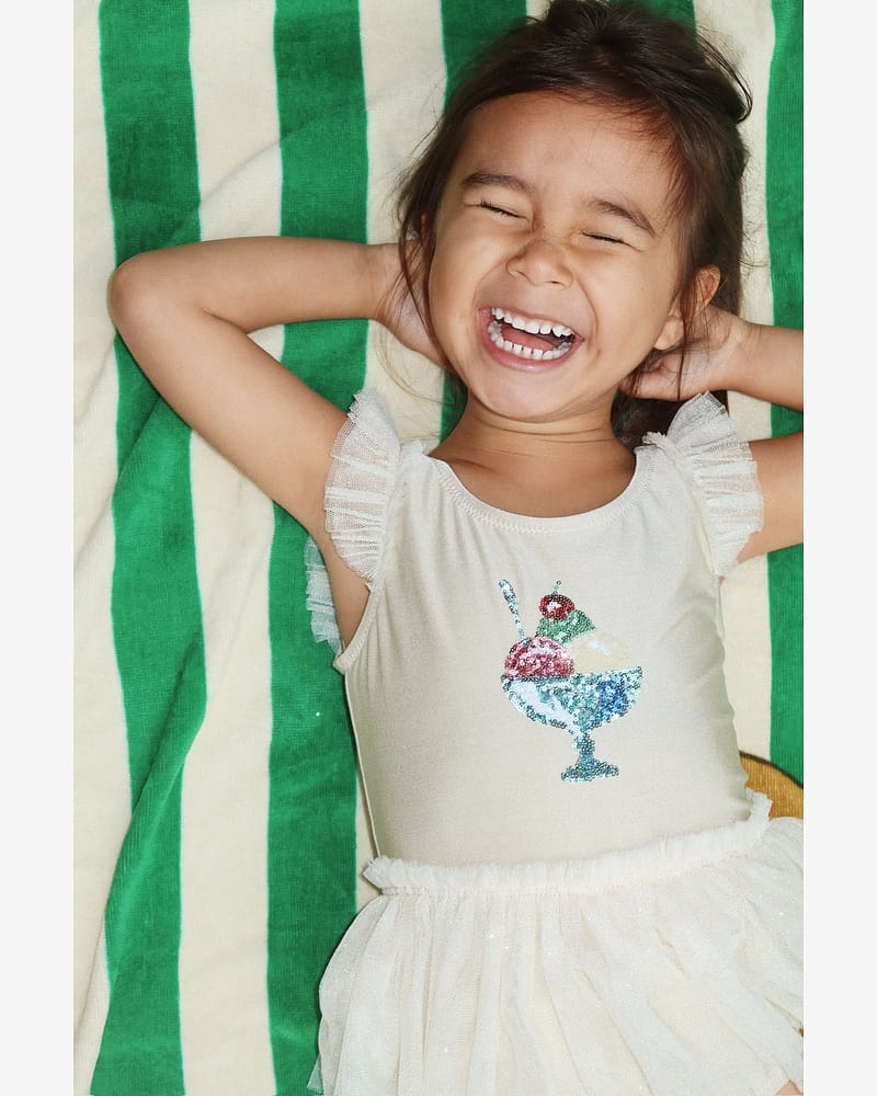 Badedrakt med Skjørt og Glitter - Badetøy | Amandine Swimsuit