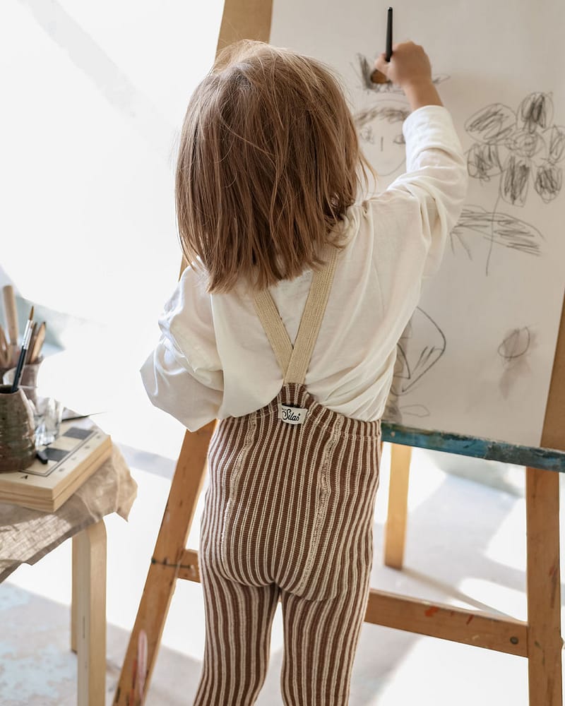 Strømpebukse Rib u/ føtter, m/ seler - Footless Tights