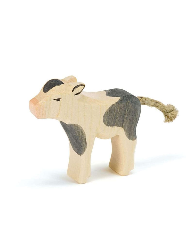 Ku Lekedyr - Håndlaget Trefigur | Bondegård Leke