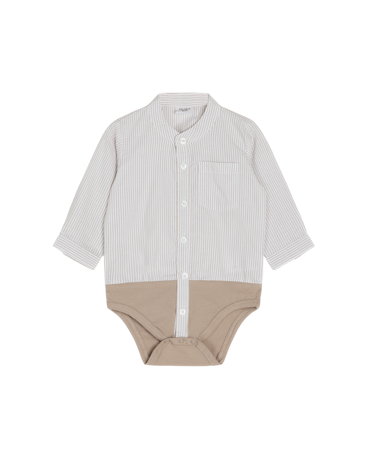 Skjortebody – Myk og Elastisk Bomull | Bertil Stripe, Cement