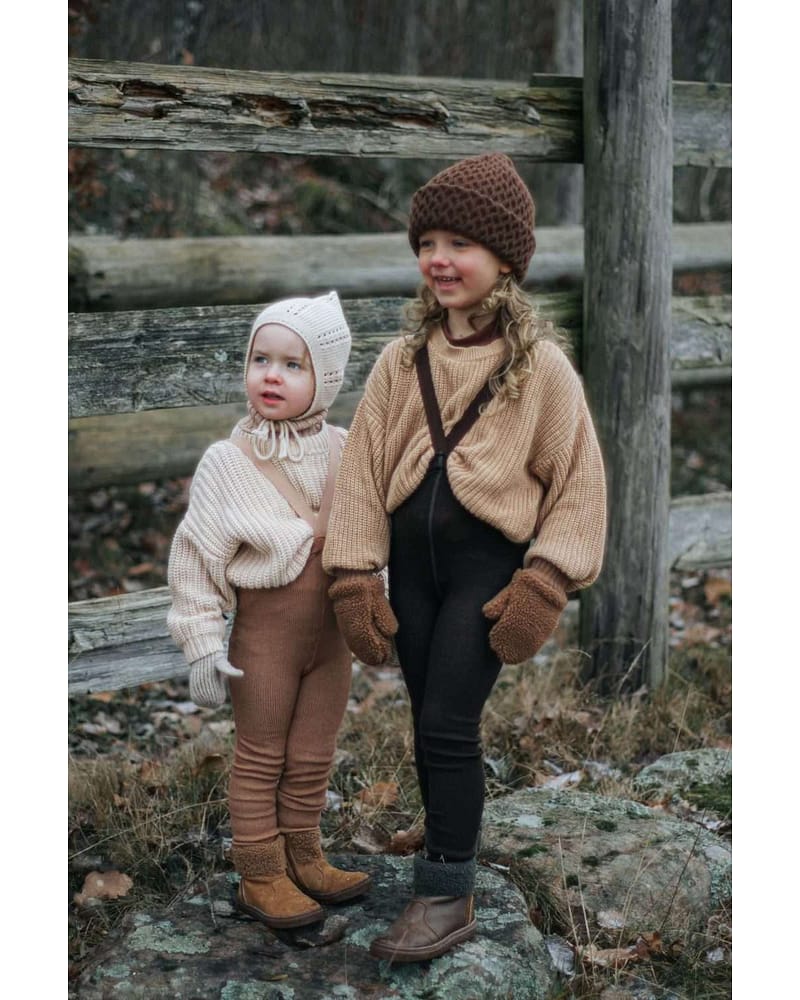 Ullstrømpebukse u/ føtter m/ sele | Wooly Footless Tights