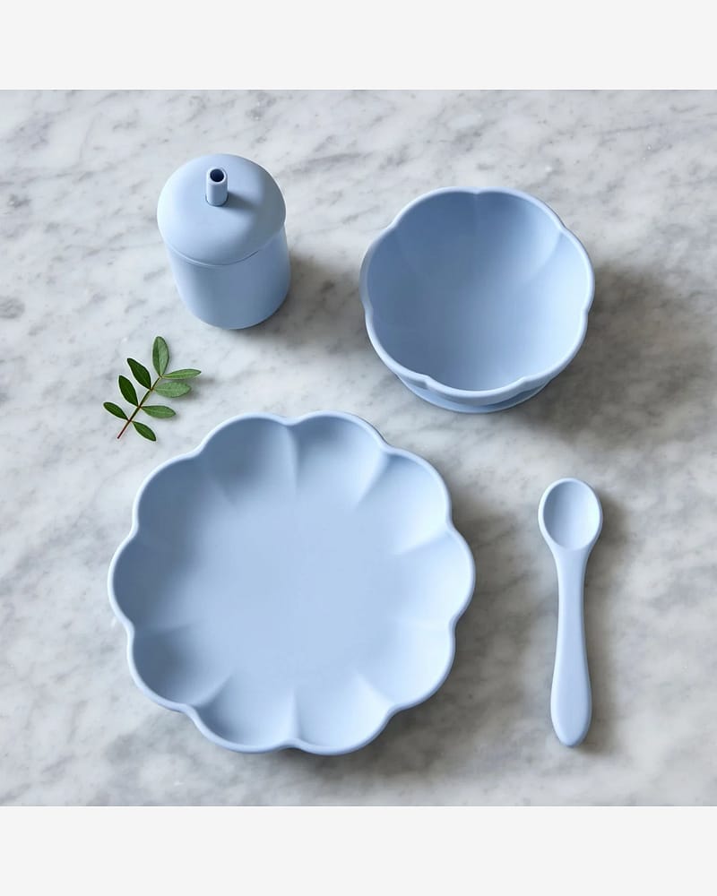 Spisesett Baby 4pk - 100% Silikon | Little Poppy Dining Set