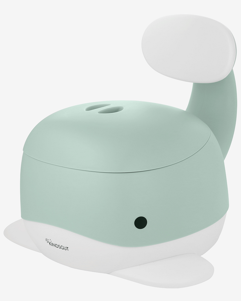 Pottestol Hval m/ Høy Ryggstøtte - Sklisikker og Enkel å Rengjøre