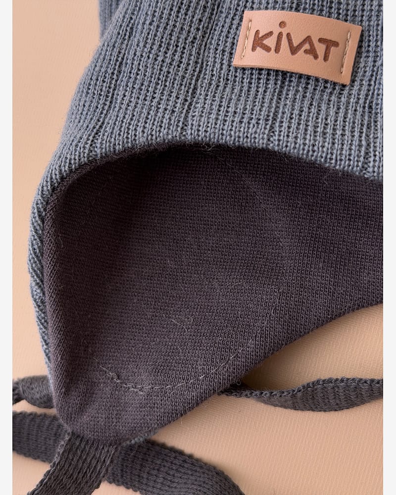 Knytelue Ull m/ Bomullsjersey fôr og Vindstopper | Ubehandlet Ull