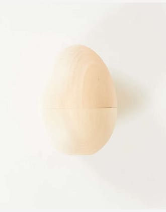 Lekeegg i tre, kan åpnes | Påskedekorasjon, kan males til påskeegg