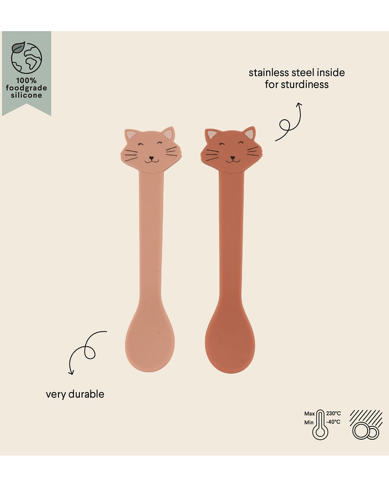 Babyskje 2pk - 100% Silikon & Rustfritt Stål